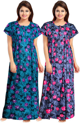 AAKARSHANA CREATION Women Nighty(Multicolor)
