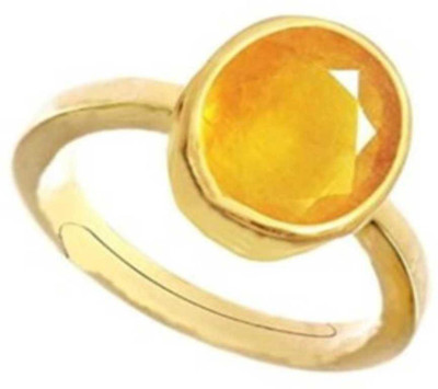 Neeba Metal Sapphire Gold Plated Ring