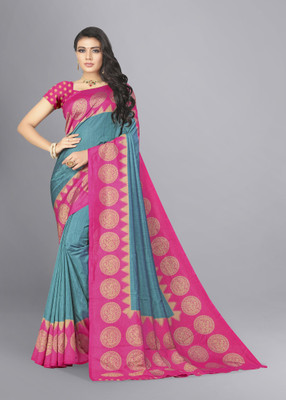 Vimla Printed Mysore Art Silk Saree(Light Blue)