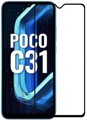 TESPARK Edge To Edge Tempered Glass for POCO C31(Pack of 1)