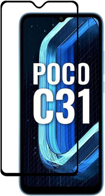 TESPARK Edge To Edge Tempered Glass for POCO C31(Pack of 1)