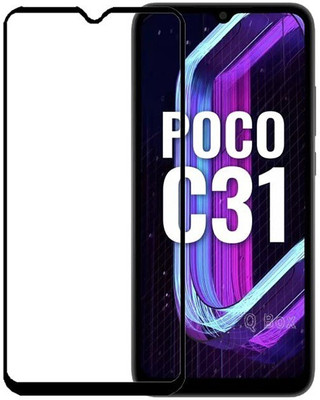 TESPARK Edge To Edge Tempered Glass for POCO C31(Pack of 1)
