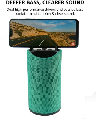 ATIASRAMA Trending AST 311 Wireless Bluetooth Speaker with Mic, Portable Speaker with Unique TWS Connection, Splash Proof, Voice Assistance & Multi connectivity Options (3.5 AUX, USB, Micro-SD, FM Radio) Greensr11 10 W Bluetooth Speaker(Green, Stereo Channel)