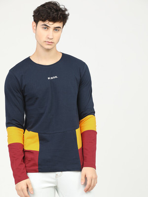 HIGHLANDER Solid Men Round Neck Multicolor T-Shirt