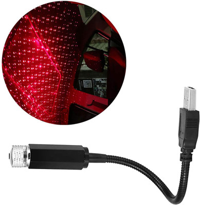 WRADER UPGRADED VERSION 2.0 Star USB Projection Light for Home Décor Bedroom and Cars Led Light(Black)