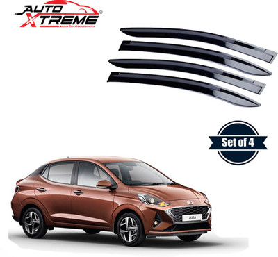 Auto Xtreme For Non-convertibles Front, Rear Wind Deflector(Tinted HYUNDAI Aura E Petrol)