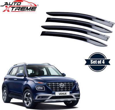 Auto Xtreme For Non-convertibles Front, Rear Wind Deflector(Tinted HYUNDAI Venue E Diesel)