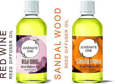JUVENATE ONE Pleasant Aroma Oil Reed Diffuser Refill Pack Set 0f 2 100ml Each (Rose&FloralBouquet)(2 x 100)