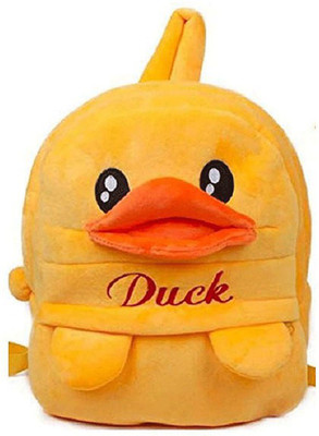 Zoi Soft bag Duck Plush Bag For Cute Kids 2-5 Years (Multicolor) - 14 cm - 14 inch 4 L Backpack(Yellow)