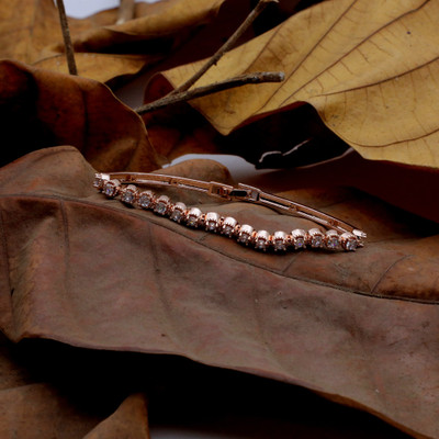 Sehbhagi Alloy Zircon Gold-plated Tennis Bracelet