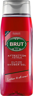 BRUT Attraction Total All-In-One Body Wash for Men | Robust Fragrance 500ml(500 ml)