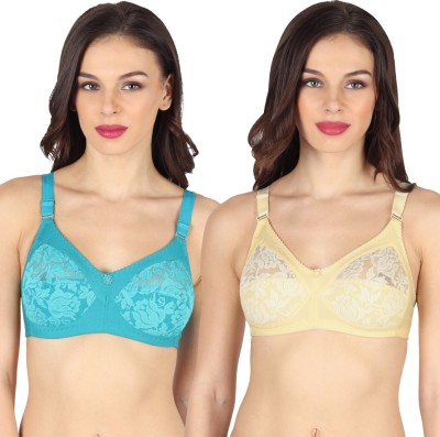 TEENY BOPPER Lajo Net Women Full Coverage Non Padded Bra(Green, Yellow)