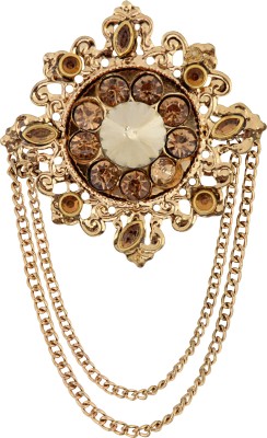 EXOTICA Fashions EF-MTL-BROOCH-100-GOLD Brooch(Gold)