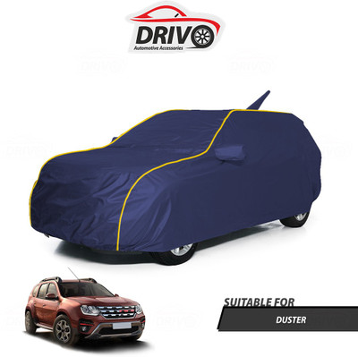 Drivo Car Cover For Renault Duster (With Mirror Pockets)(Blue)