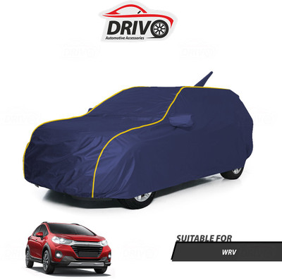 Drivo Car Cover For Honda WRV (With Mirror Pockets)(Blue)