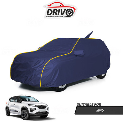 Drivo Car Cover For Renault Kwid (With Mirror Pockets)(Blue)