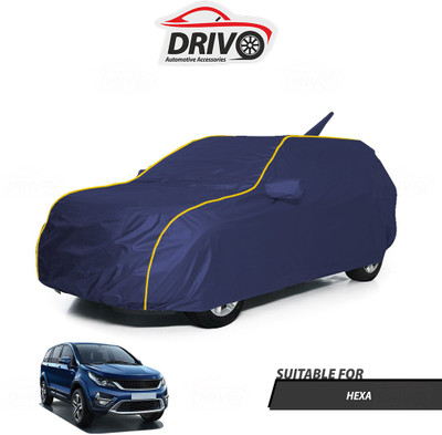 Drivo Car Cover For Tata Hexa (With Mirror Pockets)(Blue)