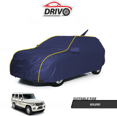 Drivo Car Cover For Mahindra Bolero (With Mirror Pockets)(Blue)