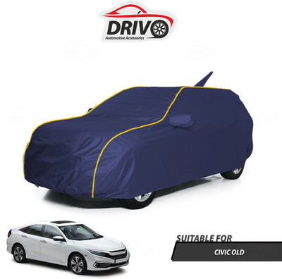 Drivo Car Cover For Honda Civic (With Mirror Pockets)(Blue)