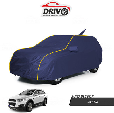 Drivo Car Cover For Chevrolet Captiva (With Mirror Pockets)(Blue)