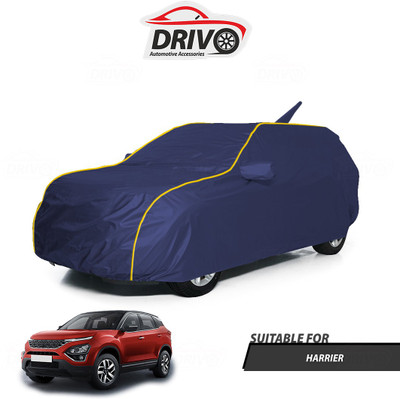 Drivo Car Cover For Tata Harrier (With Mirror Pockets)(Blue)