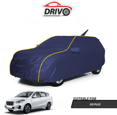 Drivo Car Cover For Datsun Go+ (With Mirror Pockets)(Blue)