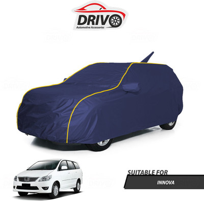 Drivo Car Cover For Toyota Innova (With Mirror Pockets)(Blue)
