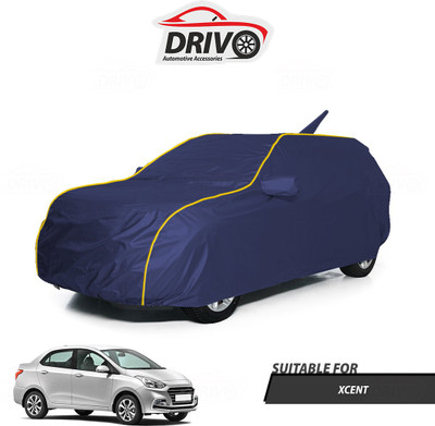 Drivo Car Cover For Hyundai Xcent (With Mirror Pockets)(Blue)