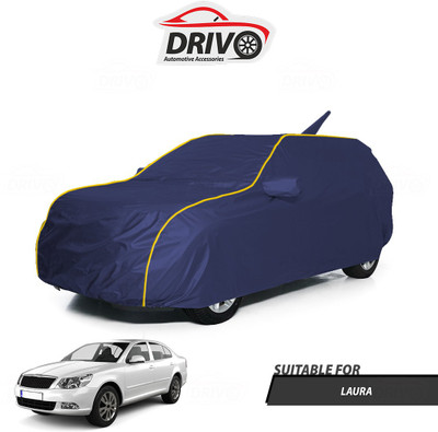 Drivo Car Cover For Skoda Laura (With Mirror Pockets)(Blue)