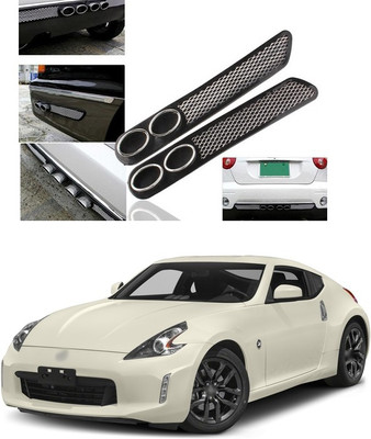 PRTEK Plastic Car Bumper Guard(Black, Silver, Pack of 2, Nissan, 370z)