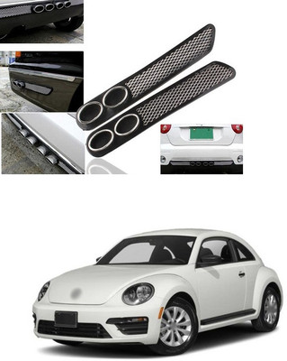 PRTEK Plastic Car Bumper Guard(Black, Silver, Pack of 2, Volkswagen, Beetle)
