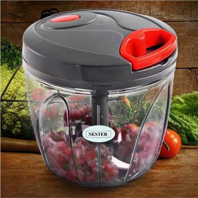NESTER 1000 ML vegetable cutter Chopper 5 Stainless Steel Blade System for Kitchen Dori Chopper Quick Handy Vegetable and Fruit Chopper XXL Size Fruit Nut Onion Chopper, Hand Meat Grinder Mixer Food Processor Shredder Salad Maker Vegetable Tools Cutter for Kitchen Vegetable & Fruit Chopper Vegetable NESTER 1000 ML vegetable cutter Chopper 5 Stainless Steel Blade System for Kitchen Dori Chopper Quick Handy Vegetable and Fruit Chopper XXL Size Fruit Nut Onion Chopper, Hand Meat Grinder Mixer Food Processor Shredder Salad Maker Vegetable Tools Cutter for Kitchen Vegetable & Fruit Chopper Vegetable