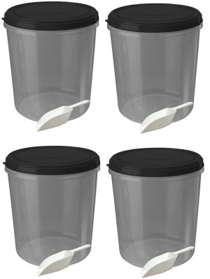 AK HUB Plastic Grocery Container  - 10000(Pack of 4, Black)