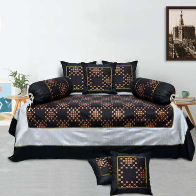 Rustic India Silk Embroidered Diwan Set(Multicolor)