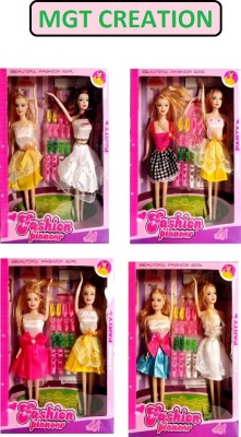 Gagan gulshan enterprises Happy Girl Sister Barbie Doll Set Fashion Accessories ( Pack of 1 ) ( Colors and Design May vary from Picture ) 1 Doll Set(Multicolor)
