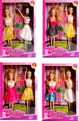 Gagan gulshan enterprises barbie doll with doll house accessories and shoe set ( Colors and Design May vary from Picture ) 1 Doll Set(Multicolor)
