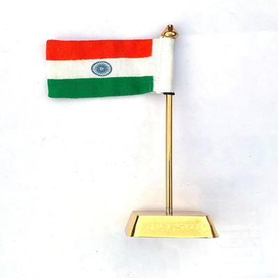 WOLCH indian flag Double Sided Wind Car Dashboard Flag(Metal)