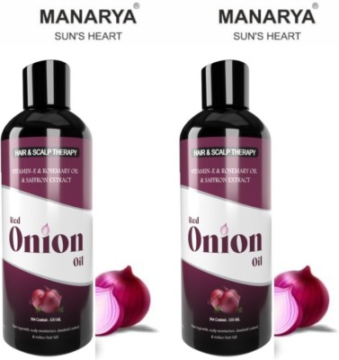 Manarya Sun's Heart Red Onion Hair Growth And Long Hair Oil Designed for Patchy Hair Hair Oil(200 ml)