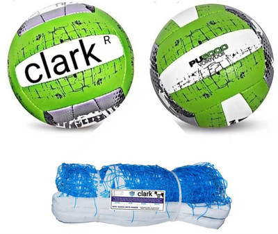 clark CLK90 green combo with blue nylon net Volleyball Kit