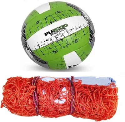 clark 9836 green pu 5000 volleyball with net combo Volleyball Kit