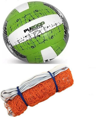 clark 8870 pu green with orange nylon net Volleyball Kit