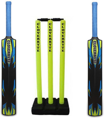 CLOVERBYTE Blast Cricket Combo Set of 2 Cricket Bat And Cricket Wicket Plastic bat full size ( Plastic bat + Wicket) Cricket Kit