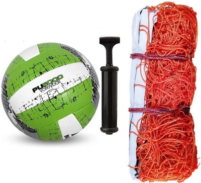clark 0989 pu green 5000 volleyball with net kit Volleyball Kit