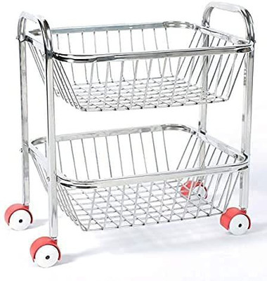 KGN MART Stainless Steel Kitchen Trolley(Pre-assembled)