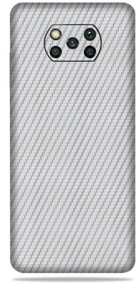Mclaxa Mi Poco X3, Poco X3, Redmi Poco X3 Mobile Skin(Silver Carbon Fibre)