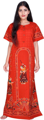 Apratim Women Nighty(Orange)