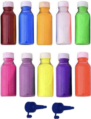 VOX INC Pack of 10 Rangoli Powder(Multicolor)