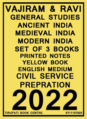 Vajiram & Ravi - General Studies - Ancient India, Medieval India & Modern India (Printed Notes) - Yellow Book English Medium ( Srt Of 3 Books)2022 - Civil Service Prepration (Photocopy) - 2022(Paperback, VAJIRAM & RAVI)