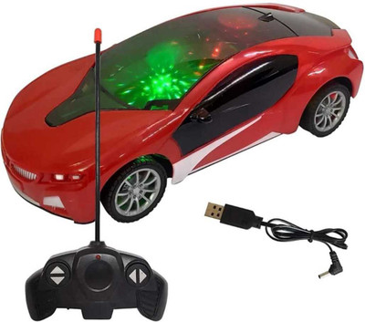 SUVARNA 3D LED Light Fast Modern Car with Remote Control (Blue)(Red)