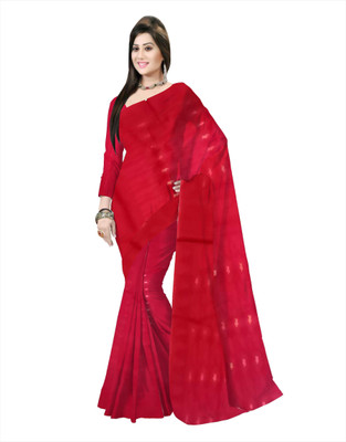Pradip Fabrics Self Design Bollywood Silk Blend Saree(Red)
